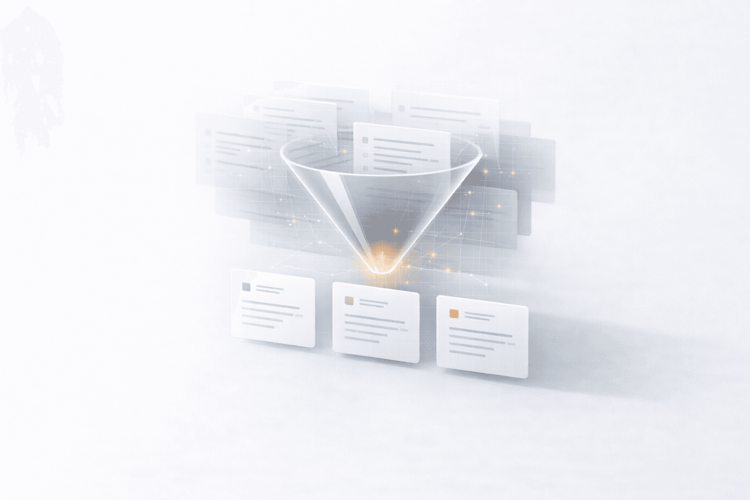 Abstract illustration for refinable legal search.